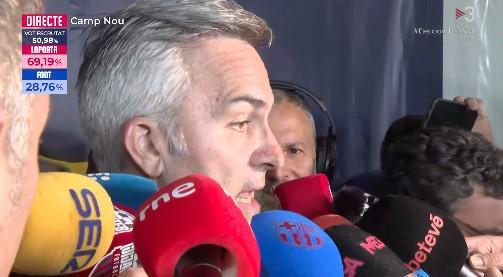 丰特：祝贺拉波尔塔竞选获胜，我还是希望巴萨未来更加现代化