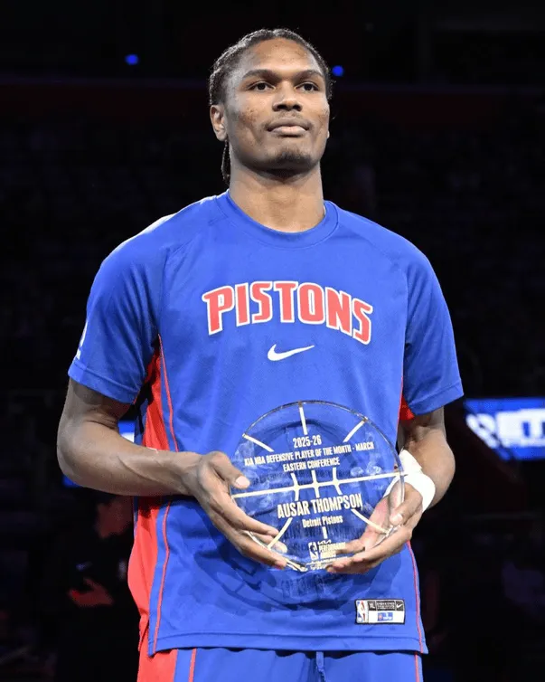 世界杯直播入口-防守悍将！活塞官方：恭喜奥萨尔当选东部月度最佳防守球员